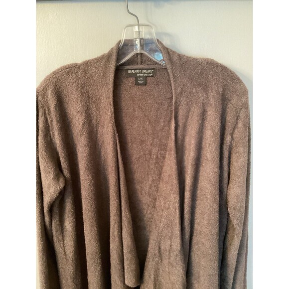 BAREFOOT DREAMS SIZE L/XL COCOA BROWN BAMBOO CHIC LITE CARDIGAN SWEATER - Picture 4 of 6